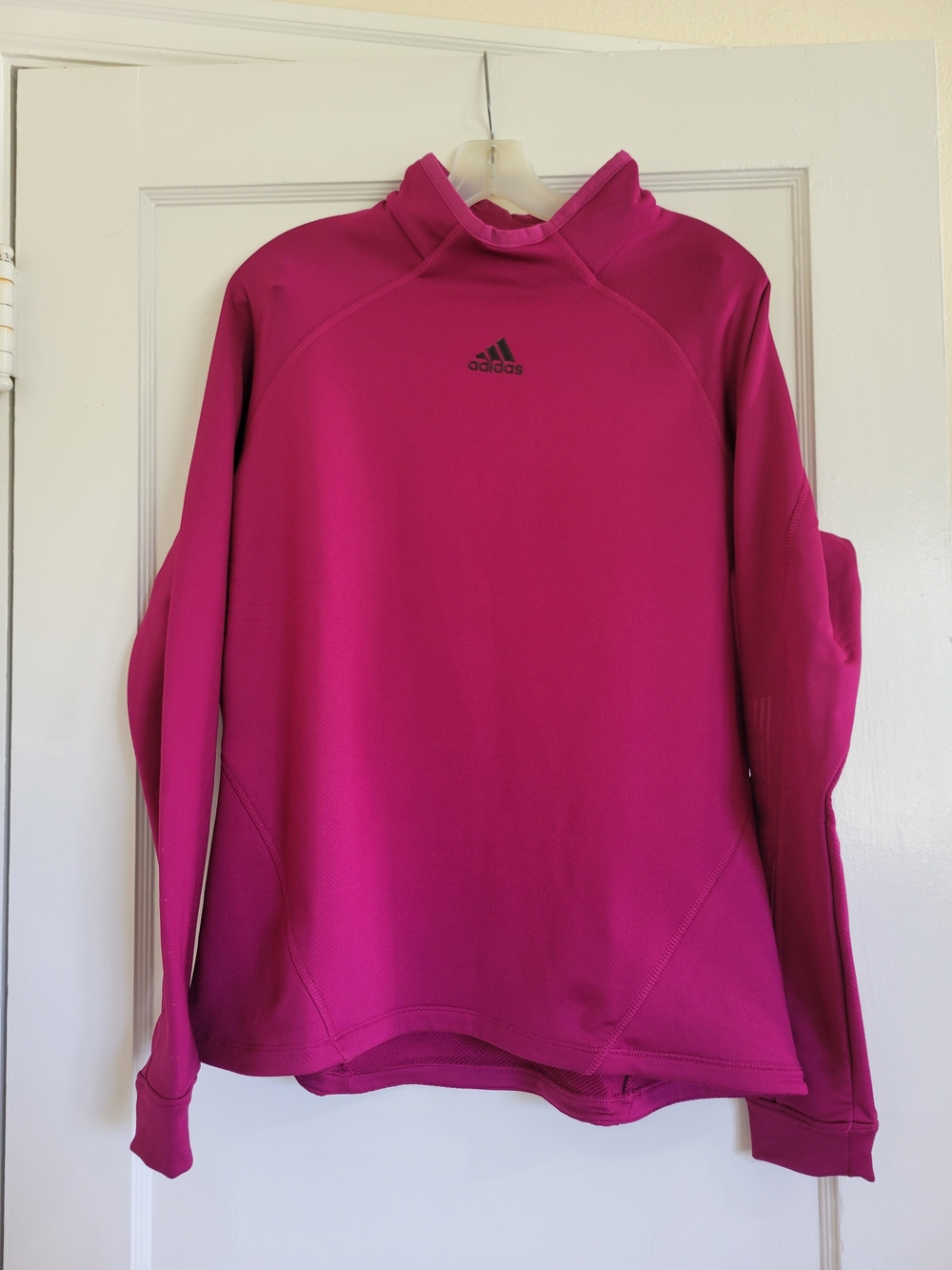 Adidas Magenta Training Pullover Mock Neck Long Sleeve Jacket Size 1X